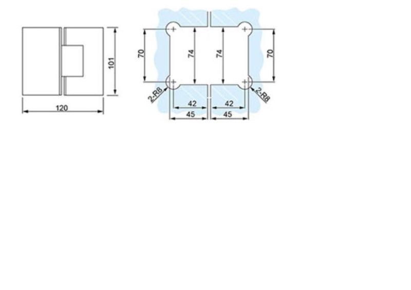 Brass 180 Degree Glass Door Hinge of Bathroom Accessories Shower Room Fitting