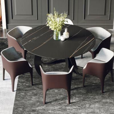 Black Granite Marble Unique Home Furniture Dining Room Table Set