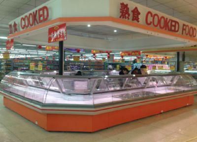 Excellent Quality Deli Counter Cooler Showcase with Flip Cover