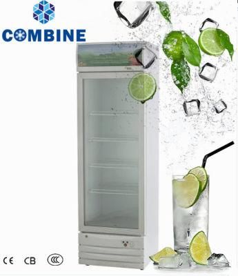 Cheap Price Single Door Display Refrigerator Steel Showcase