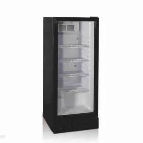 Supermarket Beer Cola Single Glass Door Vertical Refrigerated Showcase