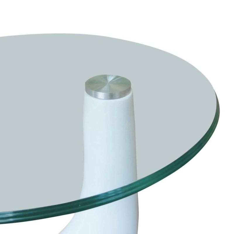 Fancy Luxury Home Furnoture Tempered Glass Oral Coffee Table