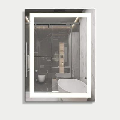 Modern Dressing Room Vanity LED Lighting Lustrous Silver Mirror