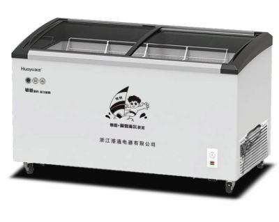 CE CB Certificate 358 Litre Ice Cream Gelato Showcase Horizontal Freezer Display Freezer Ice Cream Freezer