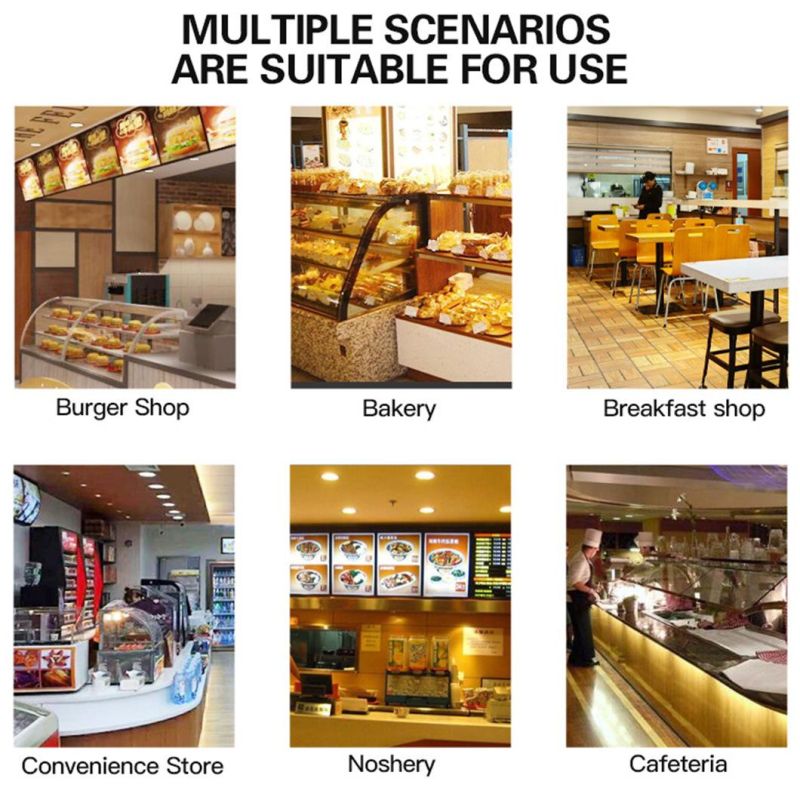 China Wholesale Price CE Approved Hot Sale Commercial Convenience Curved Glass Warming Showcase Batter Be Used for Store, Restaurant, Buffet
