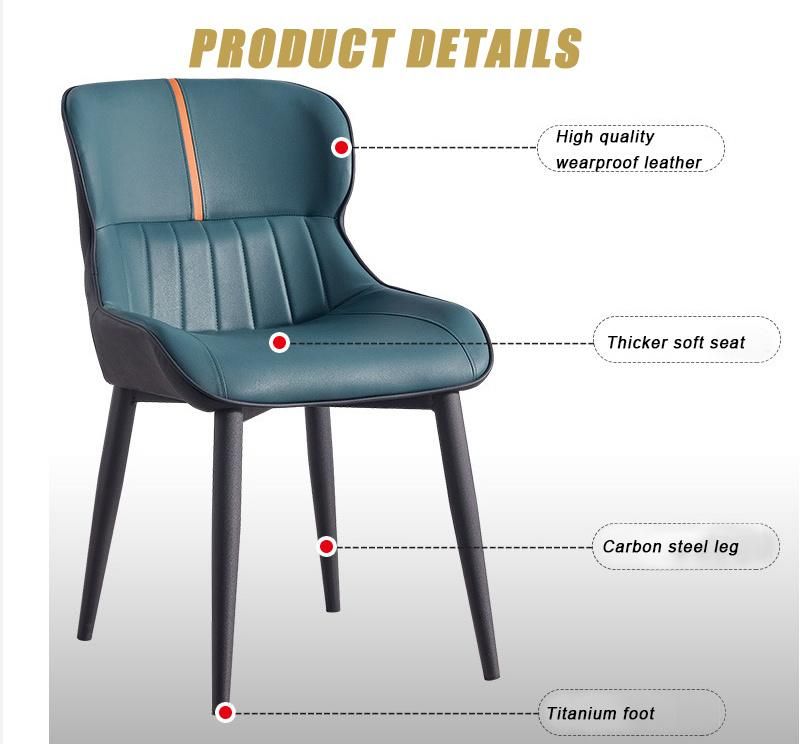 Modern Hotel Restaurant Home Outdoor Furniture Quality Leather Banquet Party Dining Chair for Livining Room