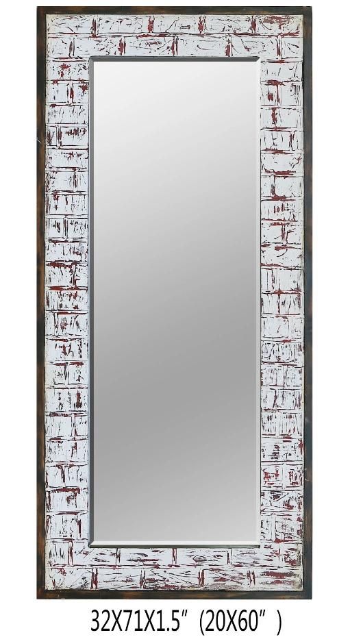 Factory Handmade Wood Mirror Large Size Bathroom Mirrors Colorful Mirror Home Decoration Furniture (LH-M170713)