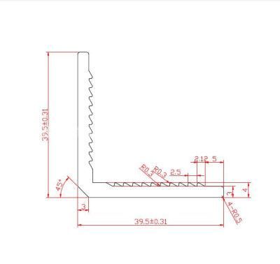 L Profile Solar Panel Frame 90 Degree Aluminum Angle