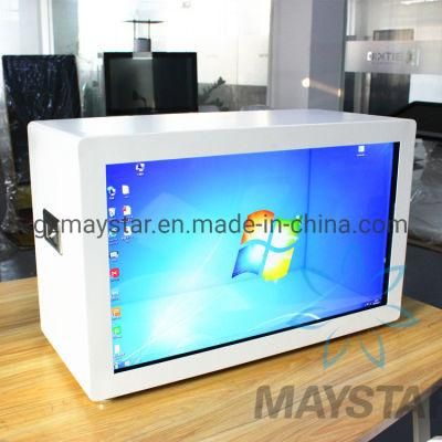 15&quot;~100&quot; Translucent Transparent Glass LCD Touch Screen Computer Digital Display Screen Showcase for Sale