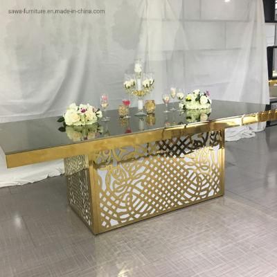 Custom Hot Sale Table Factory Direct Sales Direct Stainless Steel Dining Table Tempered Glass Dining Table Dining Table