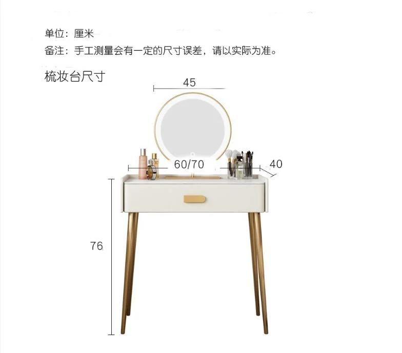Small Multifunctional Dressing Table Makeup with Mirror Desk