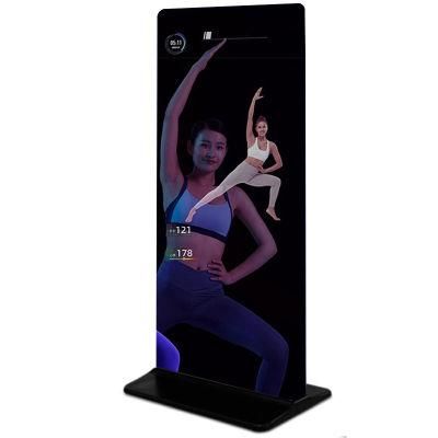 43 Inch Interactive Workout Touch Screen Smart Fitness Gym Display Magic Sensor Floor Kiosk Full Body Makeup Glass Home Smart LED Mirror