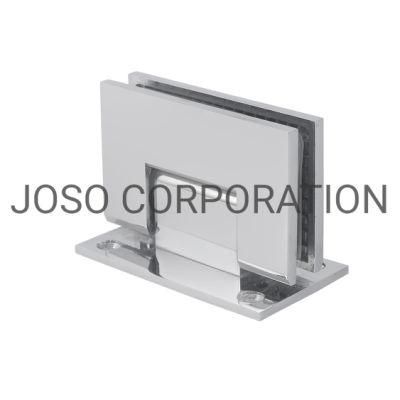 Bathroom Glass Door Hinge Glass to Wall 90X55mm 90 Degree for 8-10mm Glass Bright Chrome Finish