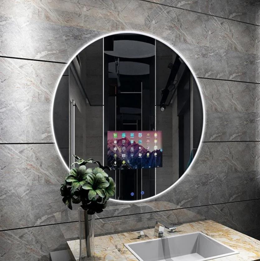 Home Decor Round & Touch Sensor LED Lighting Bathroom Mirror