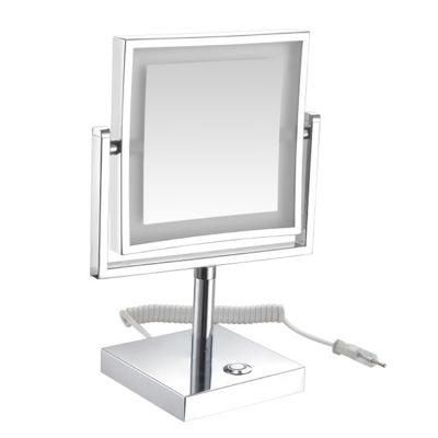 Kaiiy 2face 360 Degree Adjustable Tabletop Cosmetic Vanity LED Mirror Light for Home Accessories