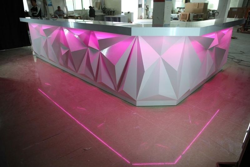150 Kinds Night LED Light Fancy Design Bar Curved Half Round Restaurant Cashier Desk