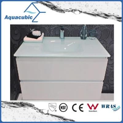 Glass Basin Wall-Mounted Bathroom Vanity with 2 Drawers (ACF8883)