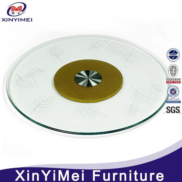 Wholesale Banquet Customized Pattern Dining Table Round Lazy Susan