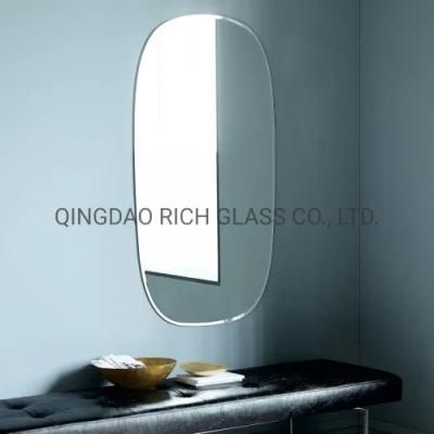 3 4 5mm Customized Size Silver Aluinum Mirror Glass for Bathroom Decoration