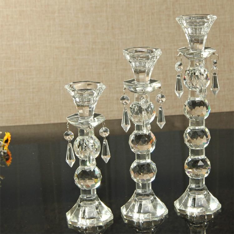 European Style Tall Crystal Glass Candleholder Gift