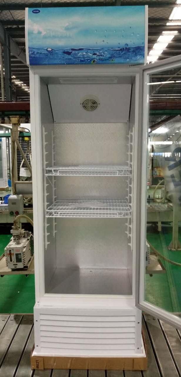 Commercial Use Vertical Refrigerator Aluminum Glass Display Showcase