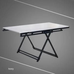 Modern Fashionable Simple Folding Wooden Home Office Desk Writing Desk with Metal Legs