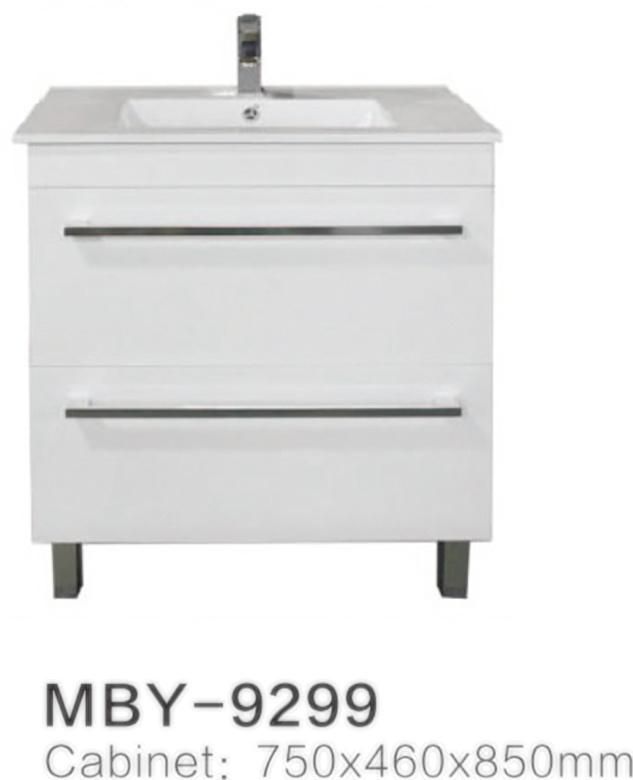 Hotel PVC or MDF Materia Australia-Style Bathroom Vanity Cabinet