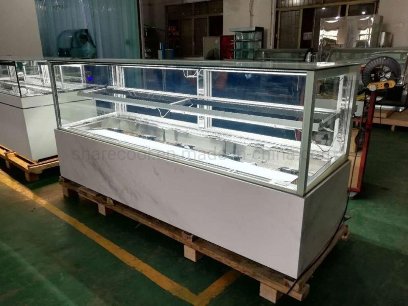 Fan Cooling Cake Showcase Display Chiller with LED Lights