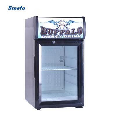 0.8cuft 21L Aluminium Door Drinks Refrigerator Glass Display Showcases with Top Light