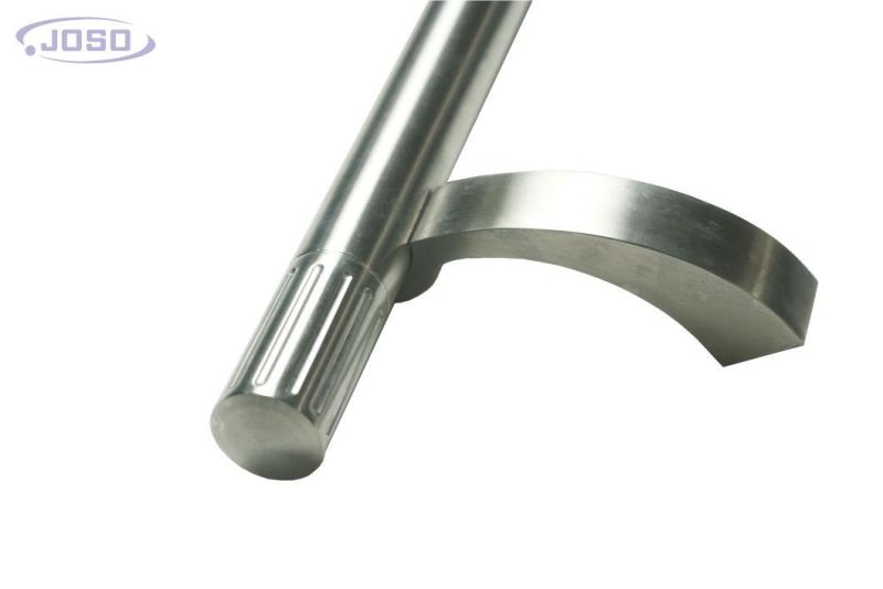 Stainless Steel Satin Finish Curve Legs Glass Door Handle Glass Push Pull Office Door Handle