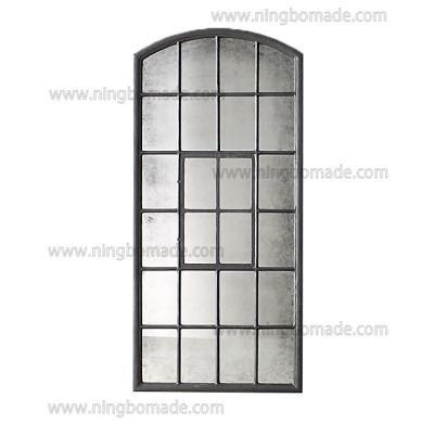 Rustic Glass Decoration Furniture Antique Nature Iron Industry Mirror