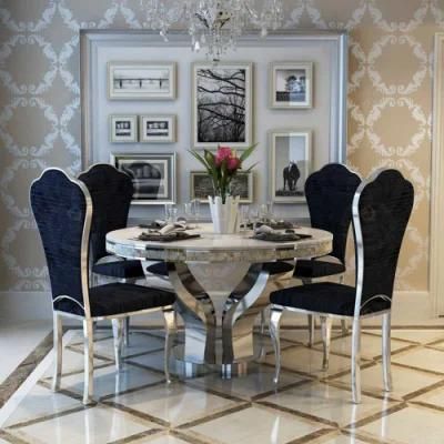 European Round Dining Hotel Restaurant Round Marble Dining Table