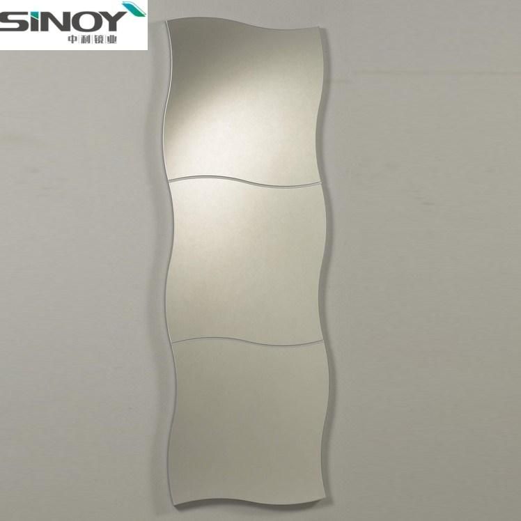 Wavy Mirror S Shaped Mirror Mirror Tiles for Wall Decoaration in Customer Size