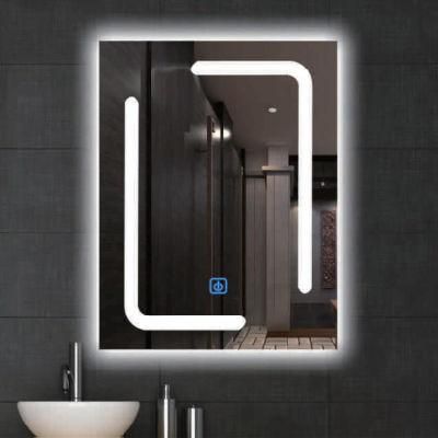Hotel Glass Bathroom Wall Mirror Toilet Makeup Cheap LED Light Cosmetic Glass Silver Mirror
