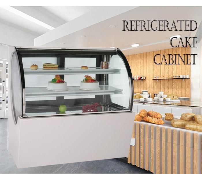 Coffee Restaurant Arc Cake Display Chiller Bakery Shop Pastry Cabinet