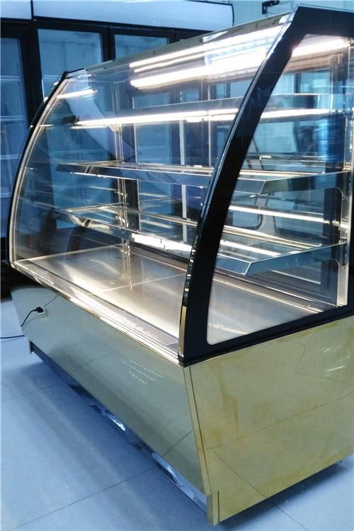 3-Shelf Double Curved Glass Display Cake Refrigerator Showcase