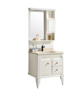 Luxury Hotel Wall Mounted PVC Bathroom Vanity Cabinets with Color Sink
