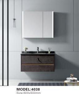 Modern Waterproof Bathroom Vanity Cabinet Single Bowl Bathroom Accessories Sanitary Ware Bathroom Vanity with Marble Top