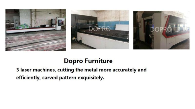 Dopro Modern Design Laser Cutting Stainless Steel Panel Coffee Table Fb32, Rose Gold +Tea Colour of Tempered Glass