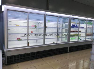 Upright Display Freezing Ice Cream Glass Door Showcase Freezer