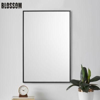 Decorative Aluminum Framed Wall Mounted Simple Vanity Mirror in Bathroom