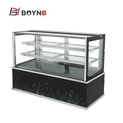 Commercial Bakery Shop Three Layer Cake Chiller Display Showcase