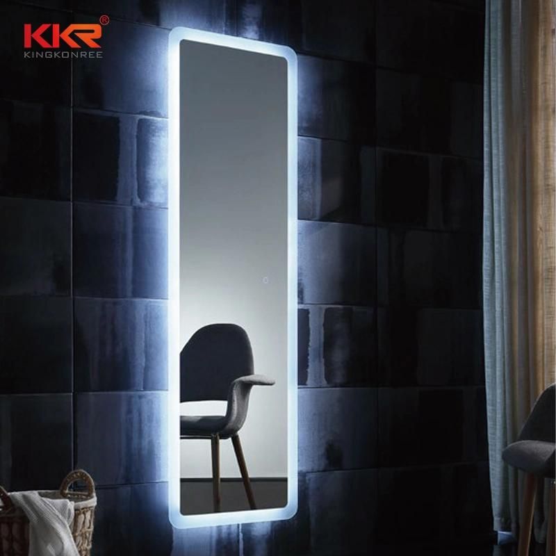 Round Anti-Fog Frameless LED Lighted Hotel Luxury Bathroom Mirror