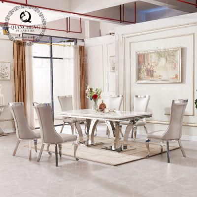 New Luxury Modern Dining Table and Chair Dining Room Furniture Marble Dining Table Set