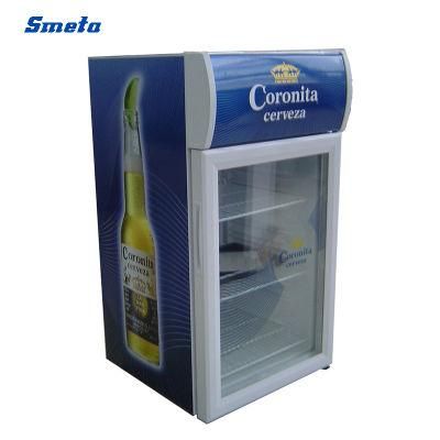 Smeta 52L Single Glass Door Cold Beverage Cooler Display Showcase
