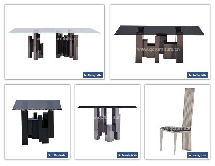 Living Room Furniture Mirror Black Glass Coffee Table Center Table