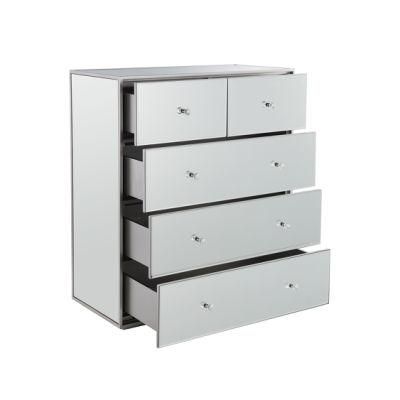 Top Quality Mirrored Home Furniture 5 Drawer Chest