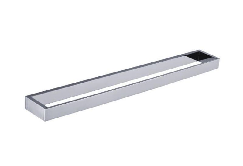 Solid Brass Glass Shelf Bathroom Shower Shelf Shampoo and Shower Gel Holder Polished Chrome