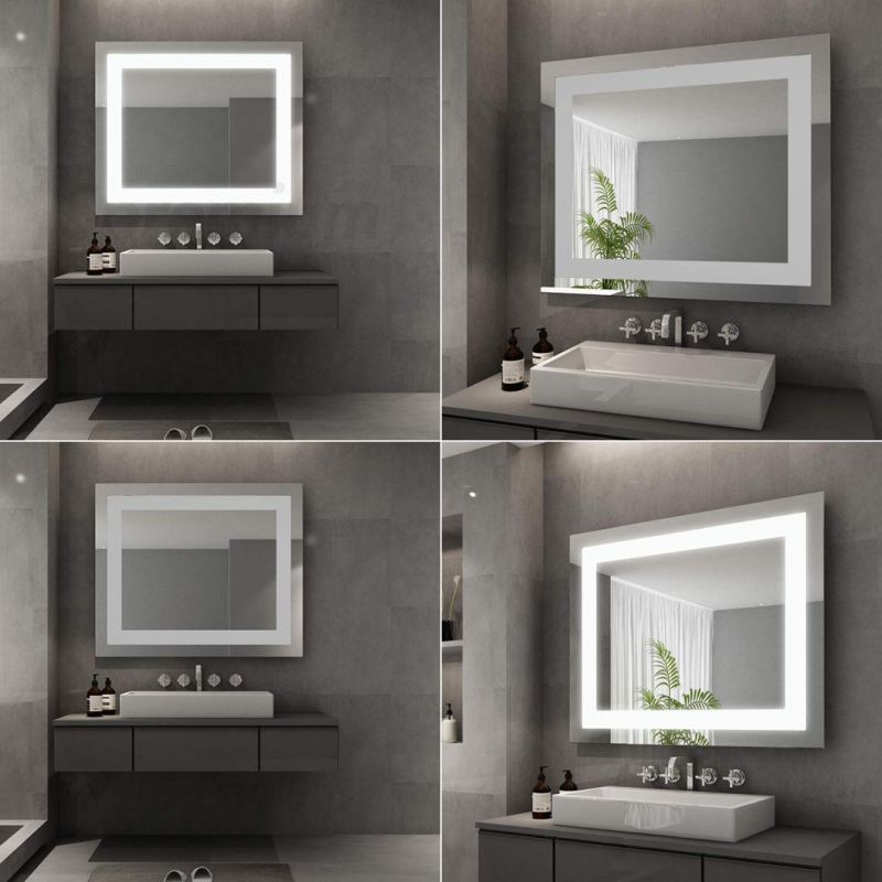 Smart Mirror Wholesale LED Bathroom Backlit Wall Glass Vanity Mirror PVC Bathromm Vanity Cabinet of High Quality