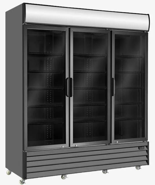France Supermarket Commercial Vertical Upright Freezers Display Beverage Cooler Refrigerator Showcase with Glass Door